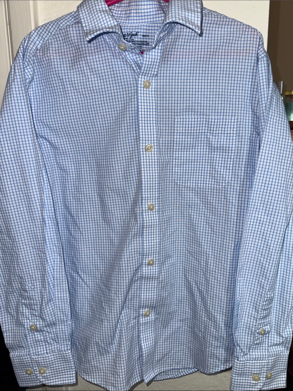 Classic Blue Check Boy’s Dress Shirt